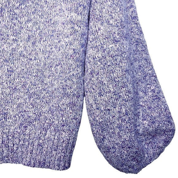 J. CREW NEW Puff Sleeve Crew Neck Sweater Size Medium in Lilac Ivory - Picture 10 of 15